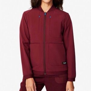 FIGS women’s Burgundy Mickey Mouse Softshell Jacket - size S